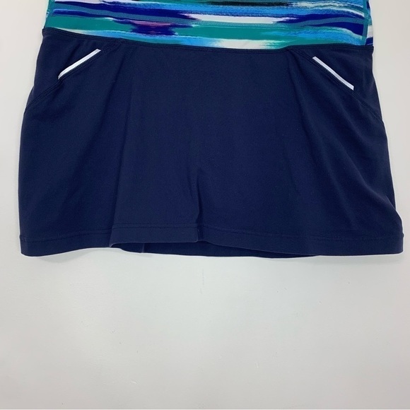 Athleta Grenadine Airbrush Relay Skort Navy Blue Size Medium - Picture 4 of 14